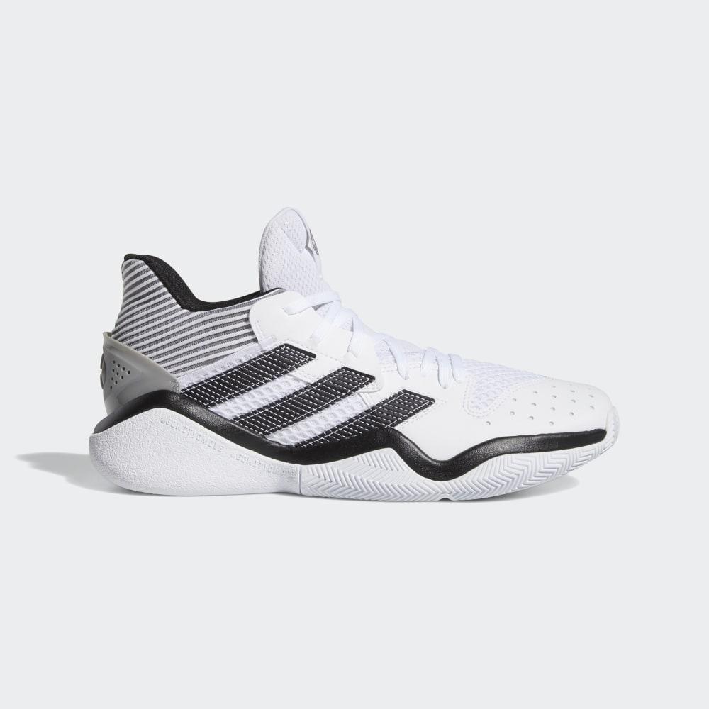 Adidasi Baschet Adidas Harden Stepback Barbati Romania - Albi/Negrii/Gri EH1942